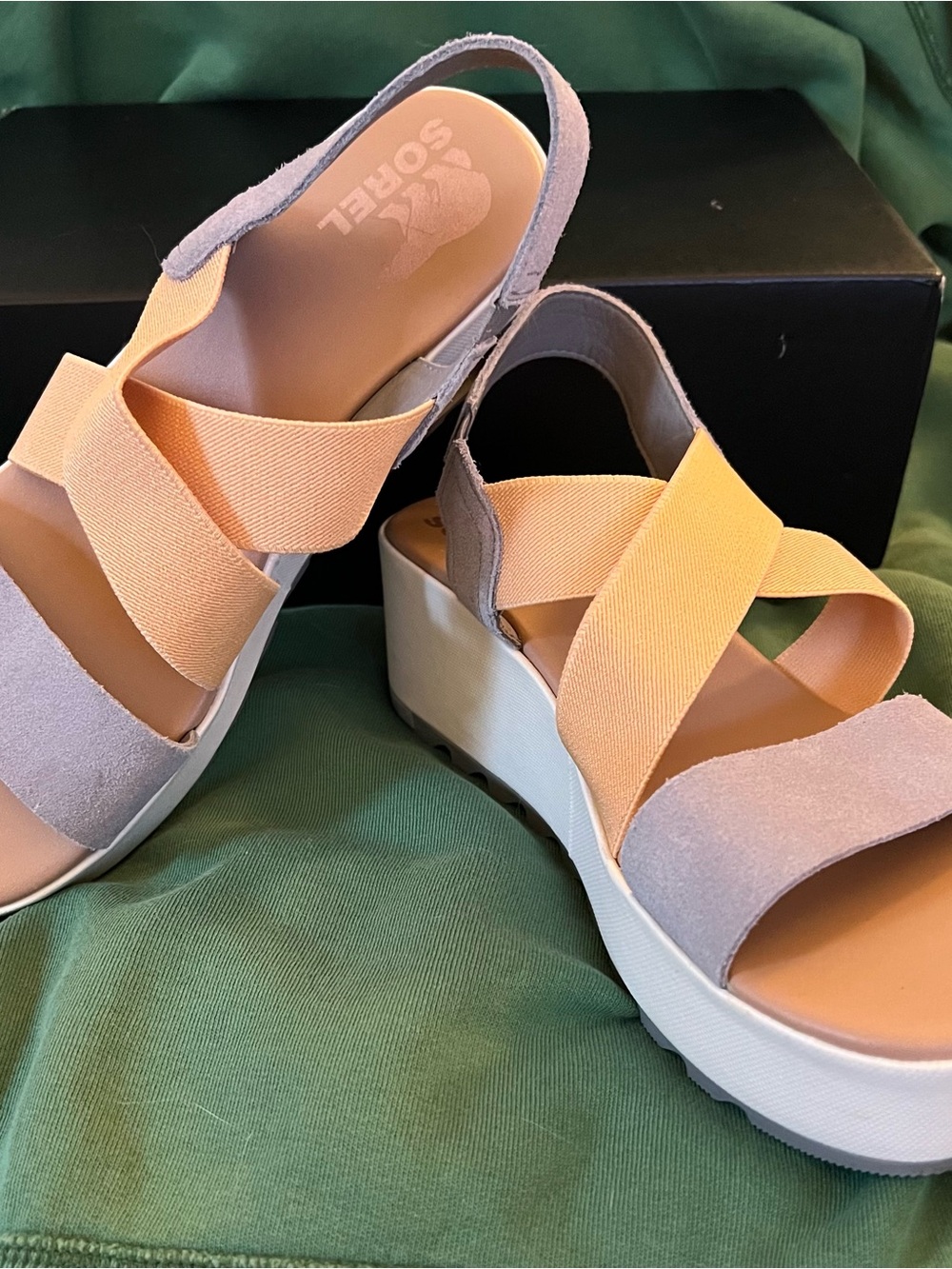 Sorel Cameron Platform Wedge Sling Back Sandals